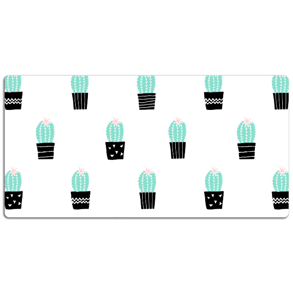 Large desk mat for children cacti