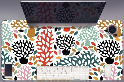 Large desk mat table protector Doodle tree