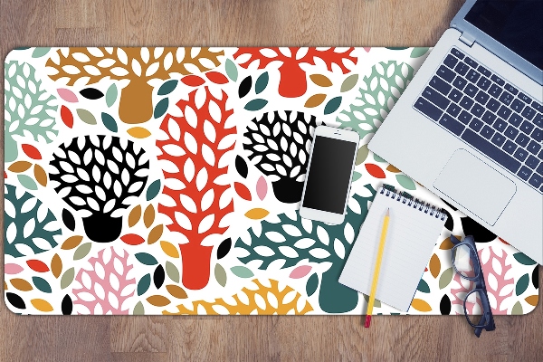 Large desk mat table protector Doodle tree