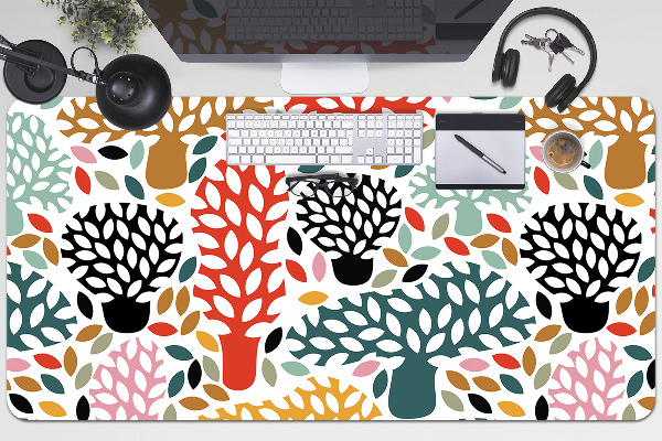 Large desk mat table protector Doodle tree