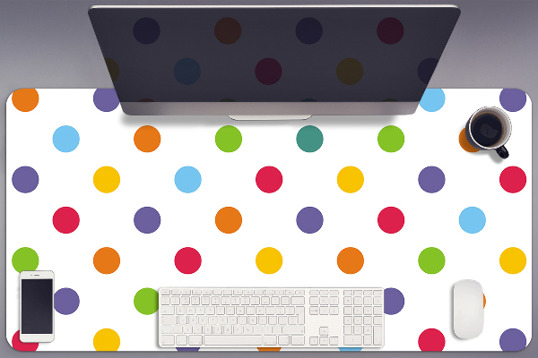 Desk pad colored dots