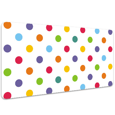 Desk pad colored dots