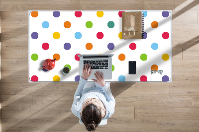 Desk pad colored dots