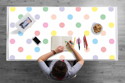 Desk pad colorful dots