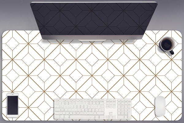 Desk mat geometric diamonds