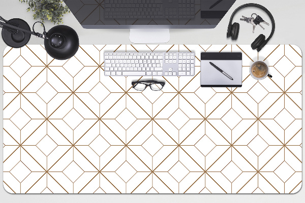 Desk mat geometric diamonds