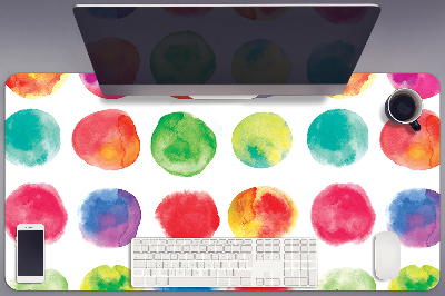 Desk pad painted dots