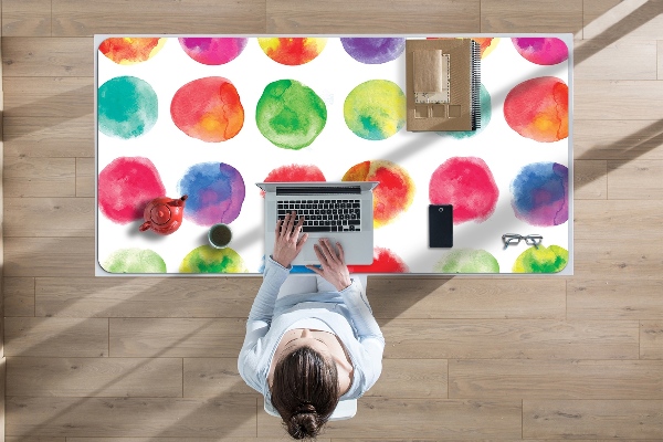 Desk pad painted dots