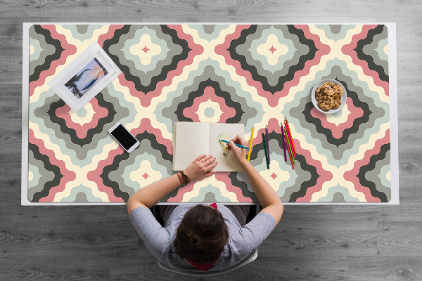 Large desk pad PVC protector retro illusion