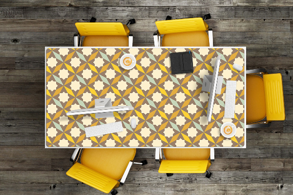 Large desk pad PVC protector vintage pattern