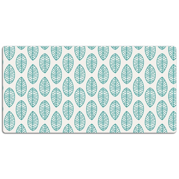 Large desk mat for children leaves pattern