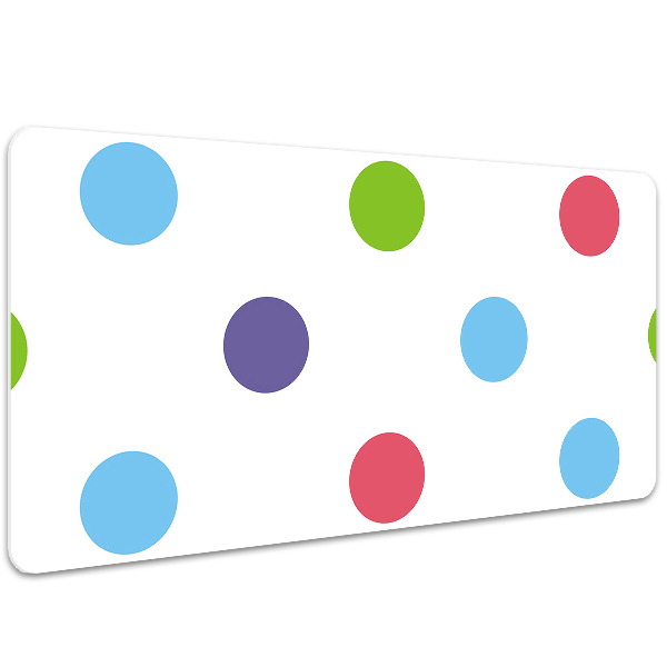 Desk pad colored dots