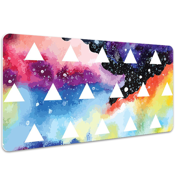Desk mat space triangles
