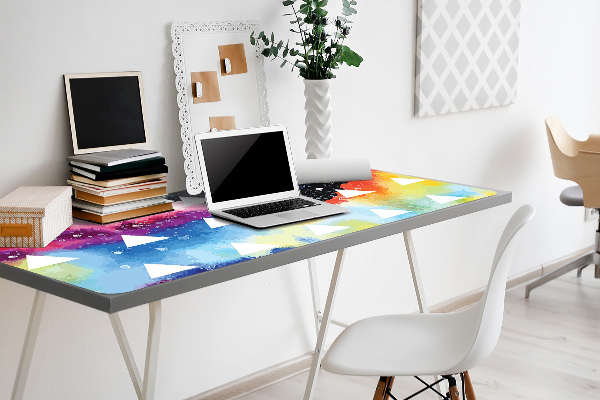Desk mat space triangles
