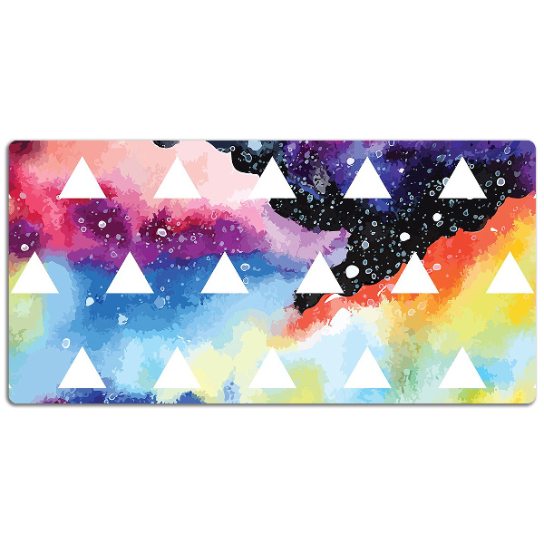Desk mat space triangles
