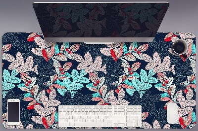 Full desk mat leafy pattern