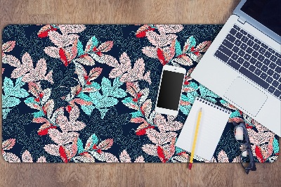 Full desk mat leafy pattern