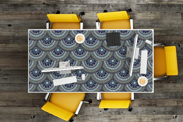 Large desk pad PVC protector ornate