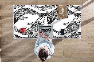 Large desk mat for children Koi fish
