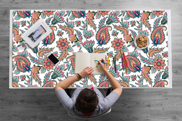 Large desk mat for children flowers