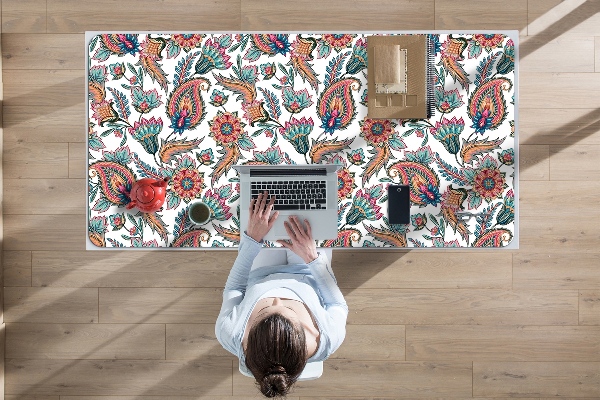 Large desk mat for children flowers