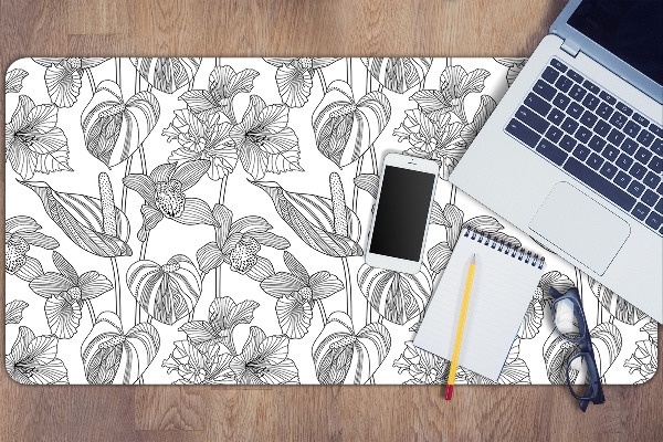 Full desk mat flowers contours