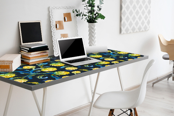 Full desk protector artichoke flowers