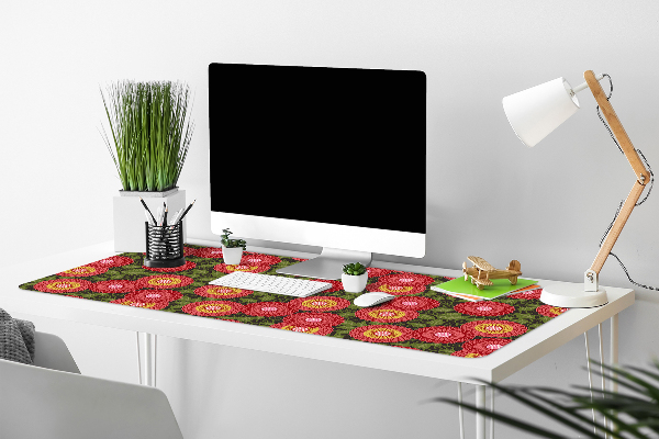 Desk mat geometric flowers