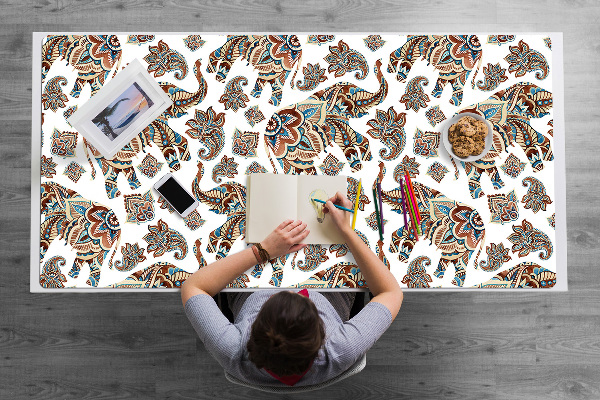Large desk mat for children elephants