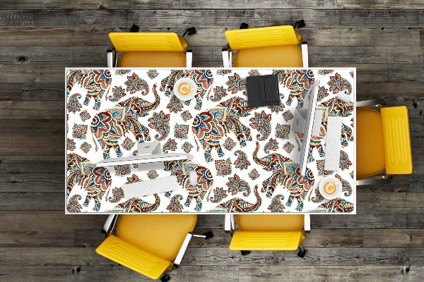 Large desk mat for children elephants