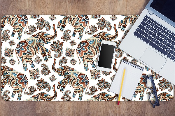 Large desk mat for children elephants