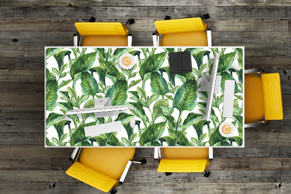 Full desk pad tropical leaves