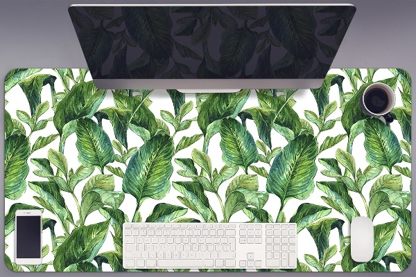 Full desk pad tropical leaves