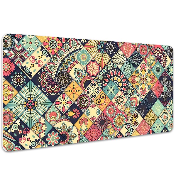 Full desk protector ethnic mosaic