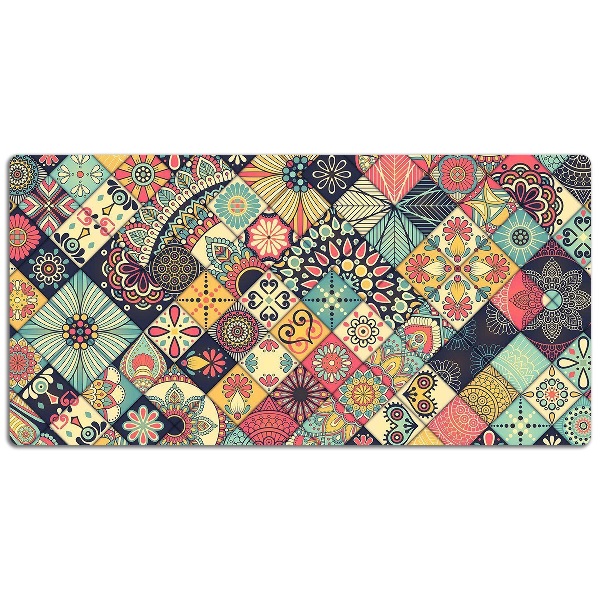Full desk protector ethnic mosaic