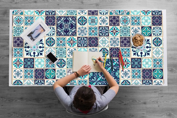 Full desk protector beautiful patchwork
