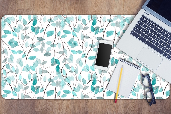 Desk pad watercolor leaves