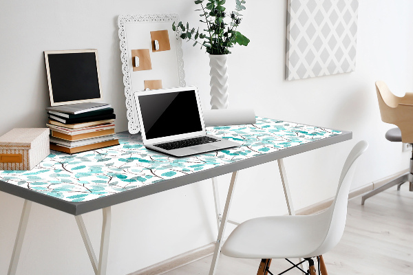 Desk pad watercolor leaves