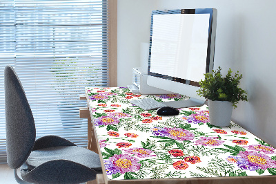 Full desk mat Peony bouquet