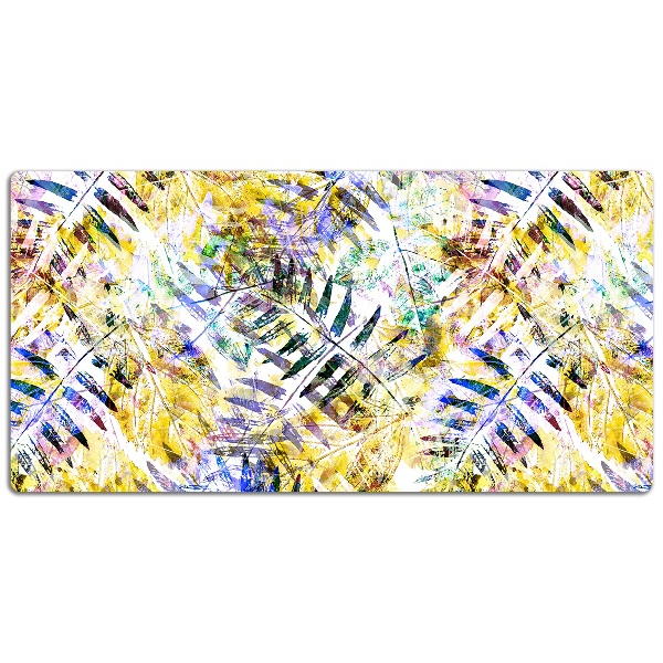 Large desk pad PVC protector golden leaves