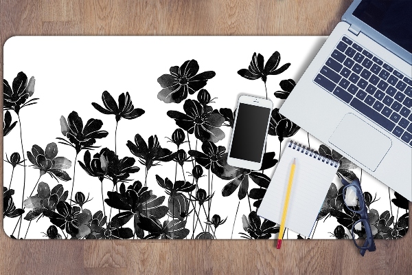 Large desk mat for children black meadow