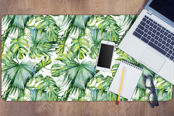 Large desk mat table protector dense jungle
