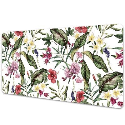 Full desk pad tropical flowers