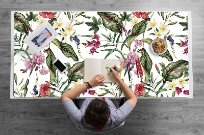 Full desk pad tropical flowers