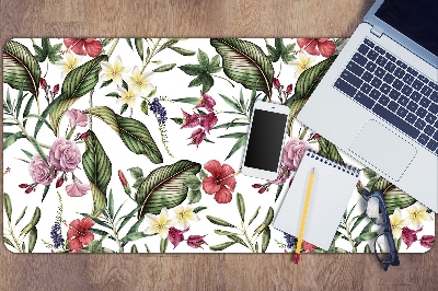 Full desk pad tropical flowers