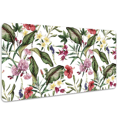 Full desk pad tropical flowers