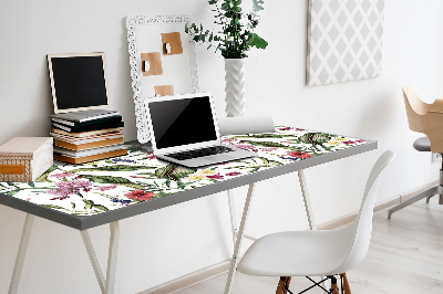 Full desk pad tropical flowers