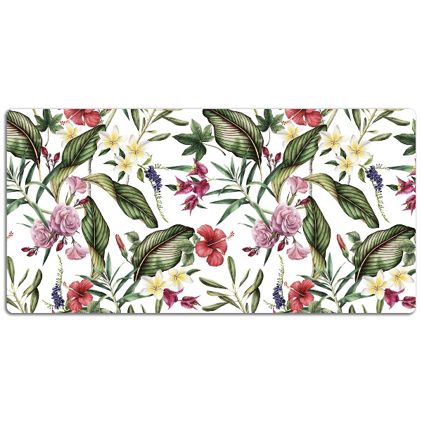 Full desk pad tropical flowers