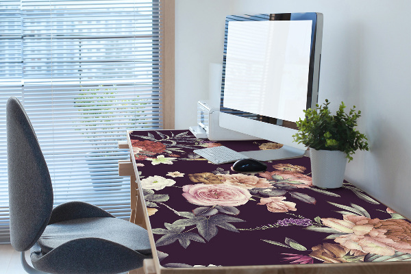 Desk pad garden flowers