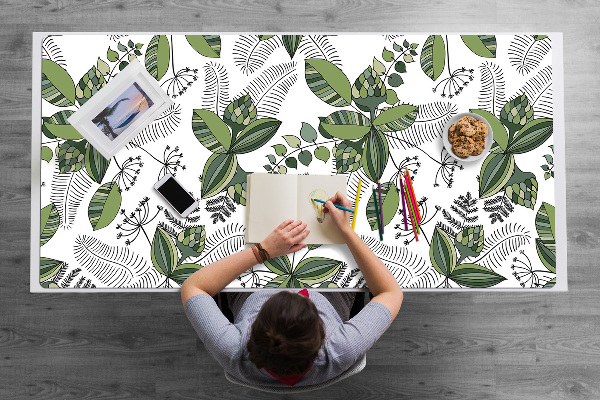 Desk pad botanical pattern
